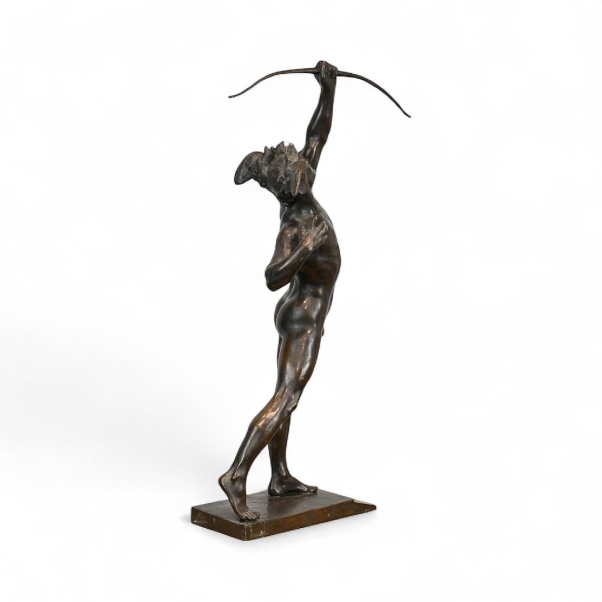 Emilio Bisi - Figurine en Bronze Représentant un Archer - Début du XXe siècle-photo-3